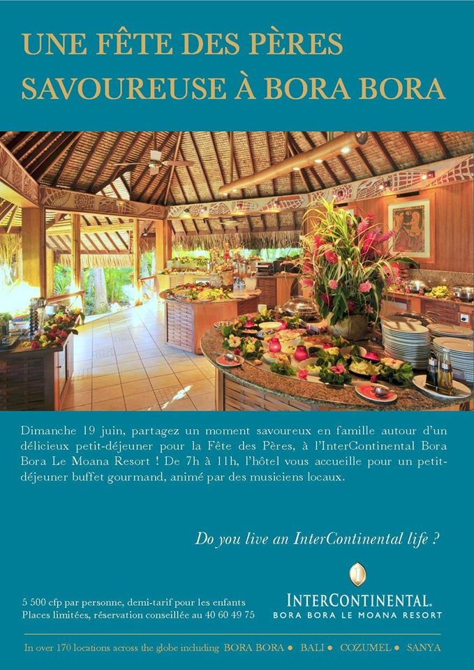 Fête des Pères à l'InterContinental Bora Bora Le Moana Resort