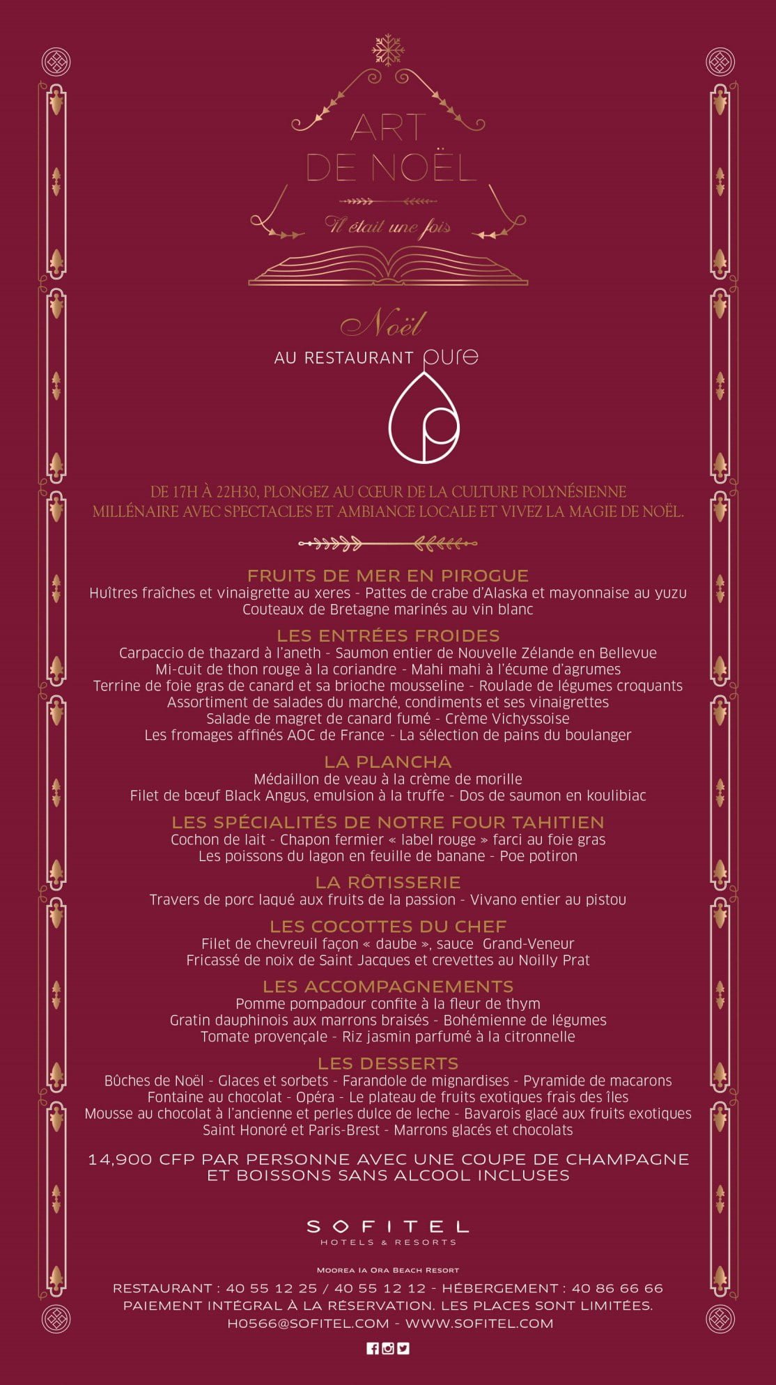 Noël au restaurant Pure