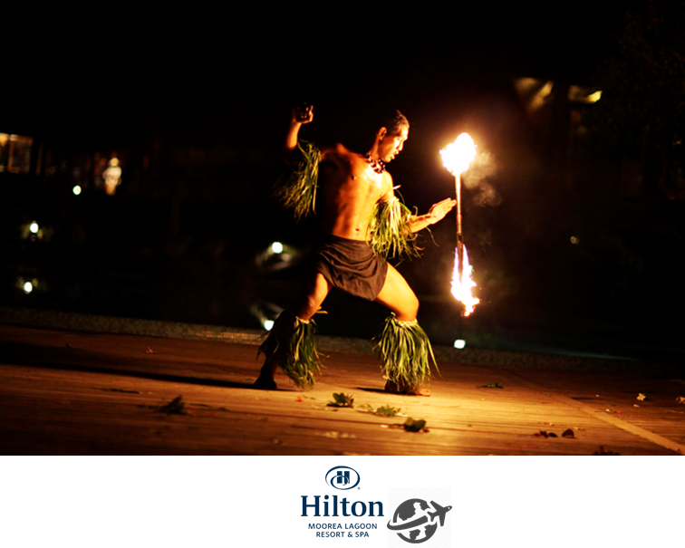 Buffet « Tour du Monde » et spectacle de danses polynésiennes au Hilton Moorea Lagoon Resort & Spa