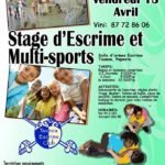 Stage Escrime Multisport à Taunoa - 9 au 13 avril
