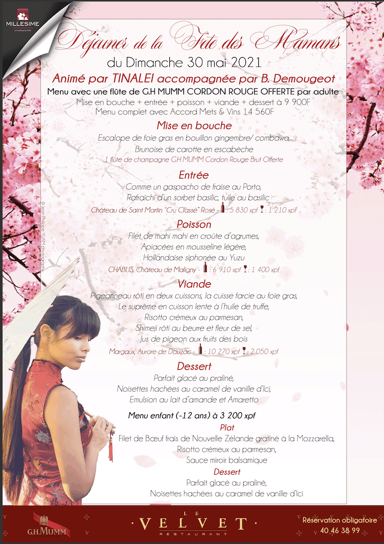 Déjeuner de la Fête des Mères 2021