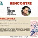 Rencontre autour de la traduction, avec Mireille Vignol